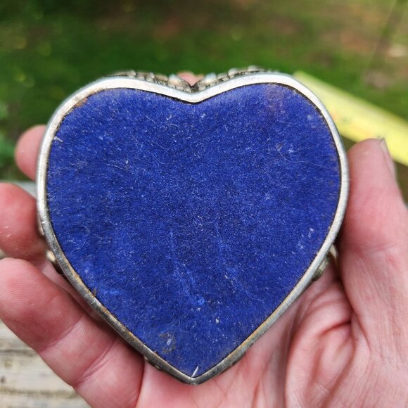 Vintage Godinger 1992 Heart-Shaped Silver-Plated Ring, Jewelry Holder With Flora - Picture 5 of 8